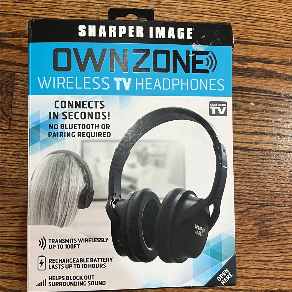 Sharper Image OwnZone Black Wireless Headphones